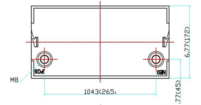 12V 100Ah structure drawing