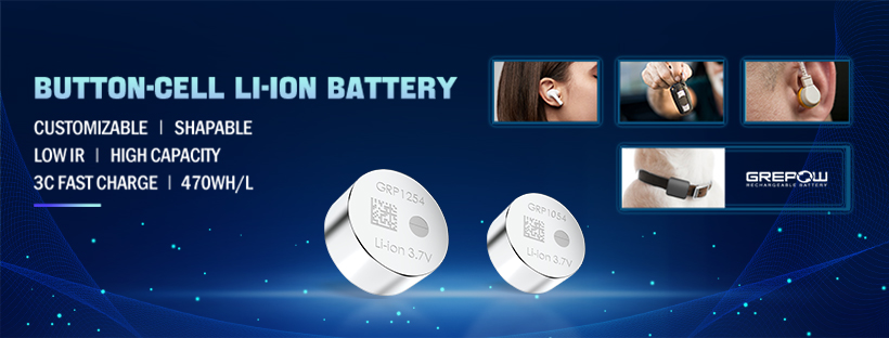 Grepow Li in button cell battery