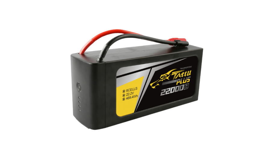 Tattu Plus 22000mAh 6S 22.2V 25C Lipo Smart Drone Battery Pack