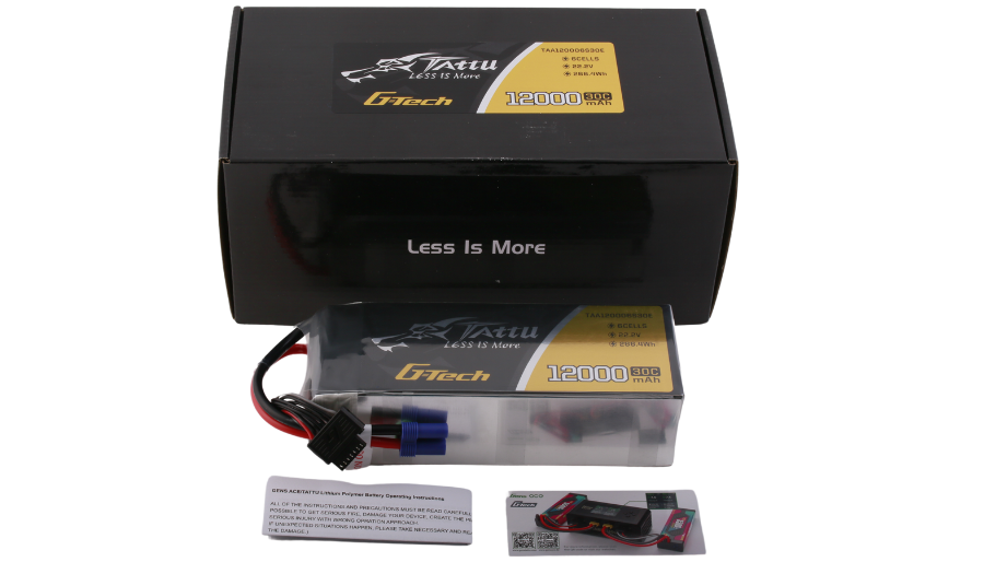 Tattu G-Tech 30C 6S 12000mAh 22.2V Lipo Drone Battery Pack