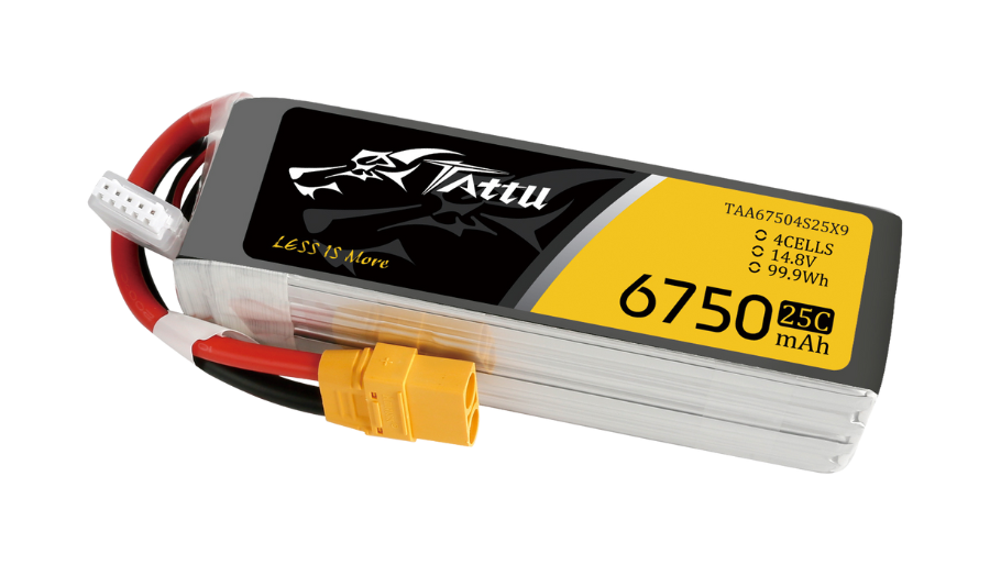 Tattu 4S 6750mAh 14.8V 25C Lipo Drone Battery for uav