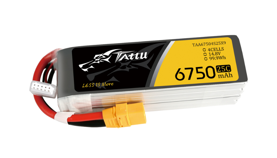 Tattu 4S 6750mAh 14.8V 25C Lipo Drone Battery for uav