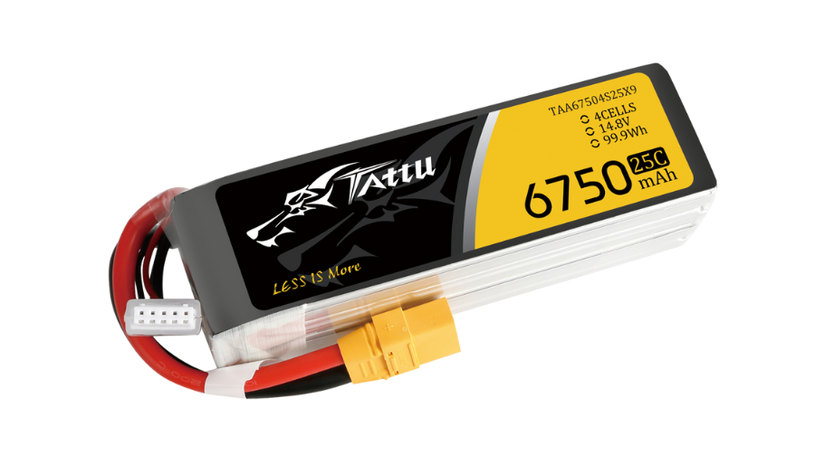 Tattu 4S 6750mAh 14.8V 25C Lipo Drone Battery for uav