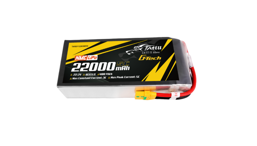 Tattu 22000mAh 22.2V 6S NMC Semi-Solid State Battery Pack with G-Tech 1